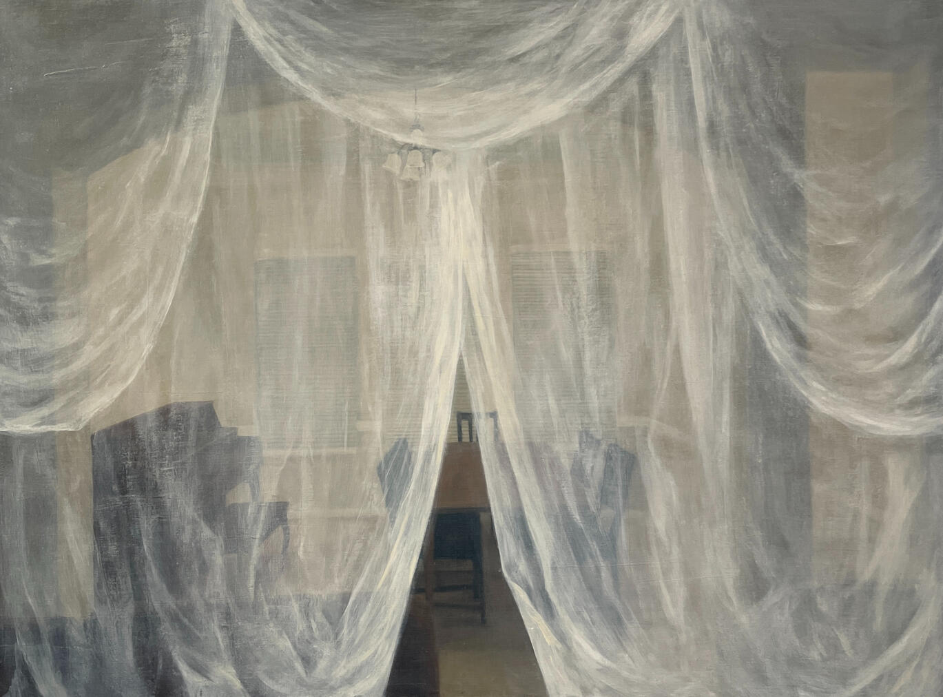 I’m not ready to let you go, 2024, Oil on canvas, 30” x 40”